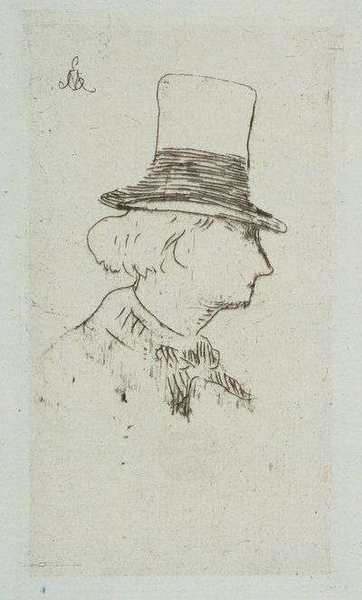 Portrett av Charles Baudelaire i profil, 1862-67. av Édouard Manet