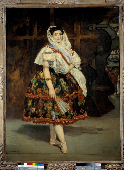 Portrett av Lola de Valencia Danseren Lola Melea er representert i tradisjonell spansk drakt. Maleri av Edouard Manet (1832-1883) 1862 Dim. 1,23x0,92 m Paris, Musee d