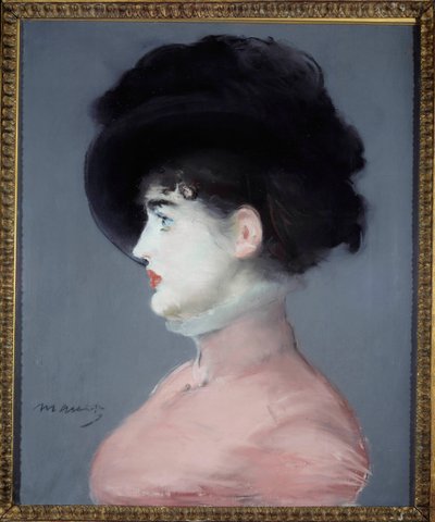 Portrett av wieneren eller Irma Brunner iført en svart lue Pastellmaleri av Edouard Manet (1832-1883). 1880-1882. Søn 0,53x0,44 m Paris, musee d