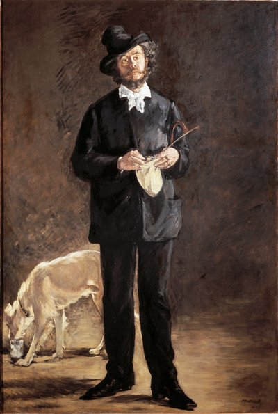 Portrett av poeten, maleren og skulptøren Gilbert-Marcellin Desboutin (Gilbert Marcelin) av Édouard Manet