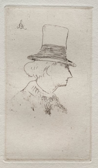 Profilportrett av Charles Baudelaire av Édouard Manet