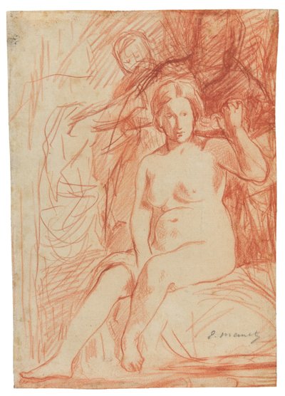Sittende naken av Édouard Manet