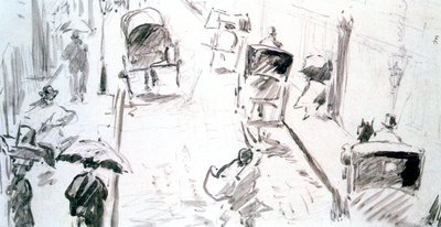 Gatescene, c1850-c1883 av Édouard Manet