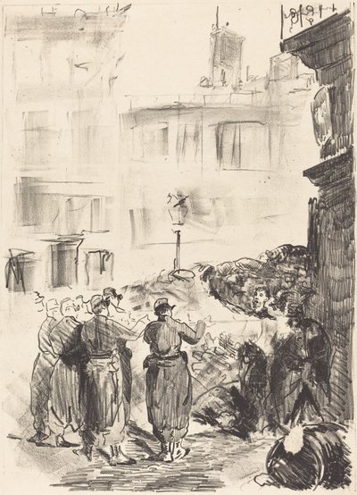 Barrikaden (La barricade) av Édouard Manet