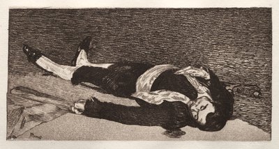 Den døde toreadoren (etsing og akvatint) av Edouard Manet