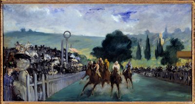Løpene på Longchamp av Édouard Manet