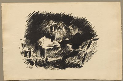 Under lampen av Édouard Manet