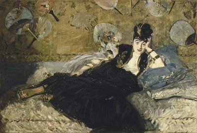 Kvinne med fans av Édouard Manet