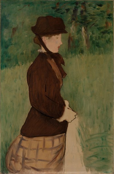 Ung kvinne i en hage av Édouard Manet