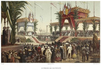 Suez-kanalen. The Tribune of the Sovereigns, 1869. av Edouard Riou
