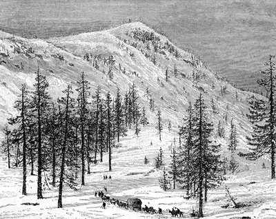 Sierra Nevada-fjellene, USA, 1800-tallet. av Edouard Riou