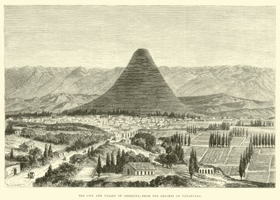 Byen og dalen Arequipa, fra høyden av Yanahuara av Edouard Riou