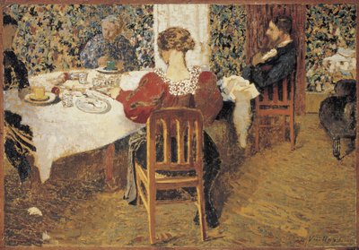 Ved bordet Le Dejeuner, 1892 av Edouard Vuillard