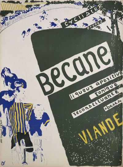 sykkel; Becane, ca. 1894 av Edouard Vuillard