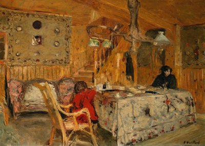 Denise Natanson og Marcelle Aron i sommerhuset, Villerville, Normandie, ca. 1910 av Edouard Vuillard