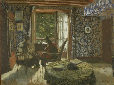 Interiør, ca. 1900-1901 (olje på papp) av Edouard Vuillard