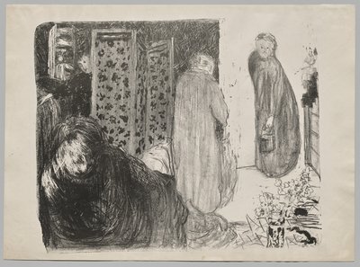 Interiør med skjerm av Edouard Vuillard