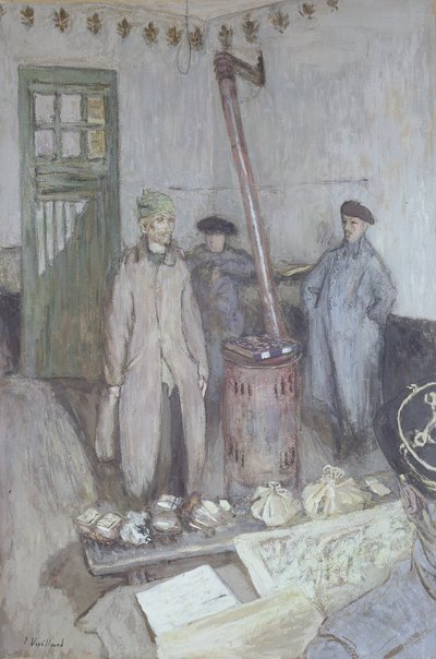 Avhør av en tysk fange av en fransk offiser, 1917 av Edouard Vuillard