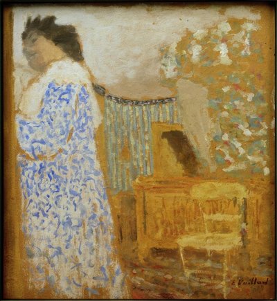 Interiør med kvinne av Edouard Vuillard