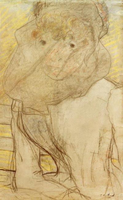 Ung kvinne med fiolett av Edouard Vuillard