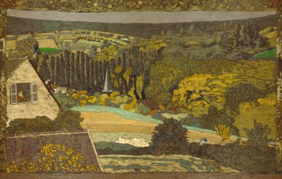 Landskap: Vindu med utsikt over skogen, 1899. av Edouard Vuillard