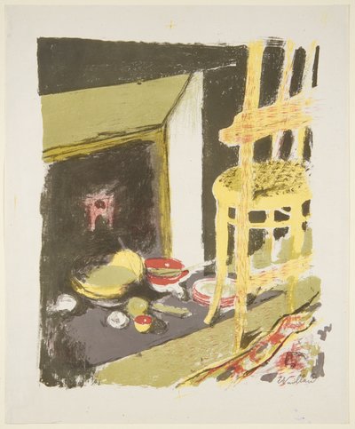 Landskap og interiører: Ildstedet av Edouard Vuillard