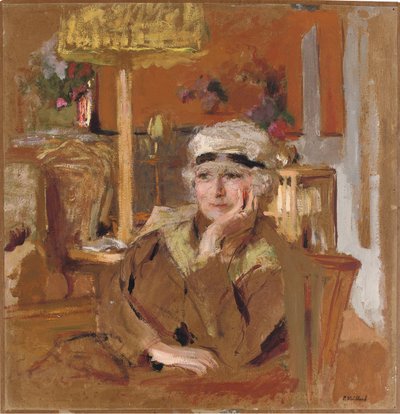 Lucy Hessel i et svart fløyelsbånd, ca. 1921-25 av Edouard Vuillard