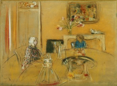 Lunsj på Clayes Castle; Lunsj på Chateau des Clayes, ca. 1935 av Edouard Vuillard