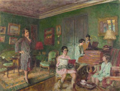 Madame André Wormser og hennes barn, 1927 av Edouard Vuillard