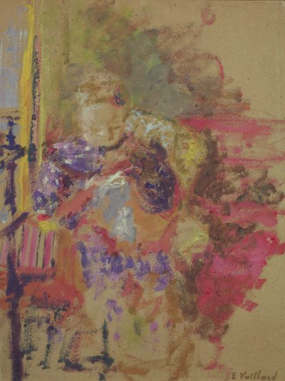 Madame Vuillard Sewing, ca. 1905 av Edouard Vuillard