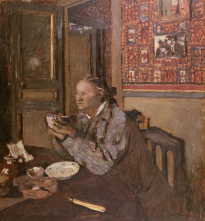 Madame Vuillard med en bolle, 1898 av Edouard Vuillard