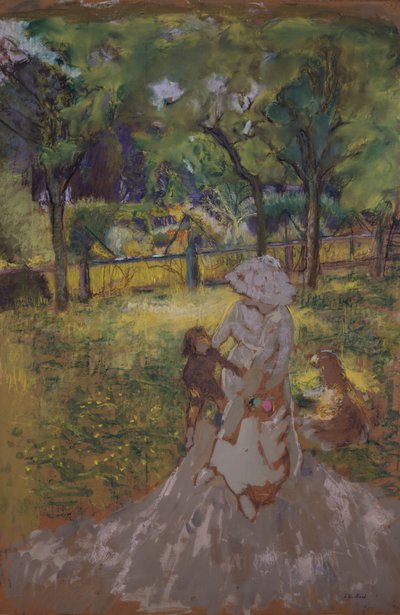 Mor og barn i morgenhagen i frukthagen, 1909-1911. av Edouard Vuillard
