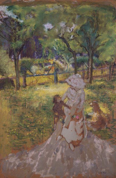 Mor og barn i hagen av Edouard Vuillard