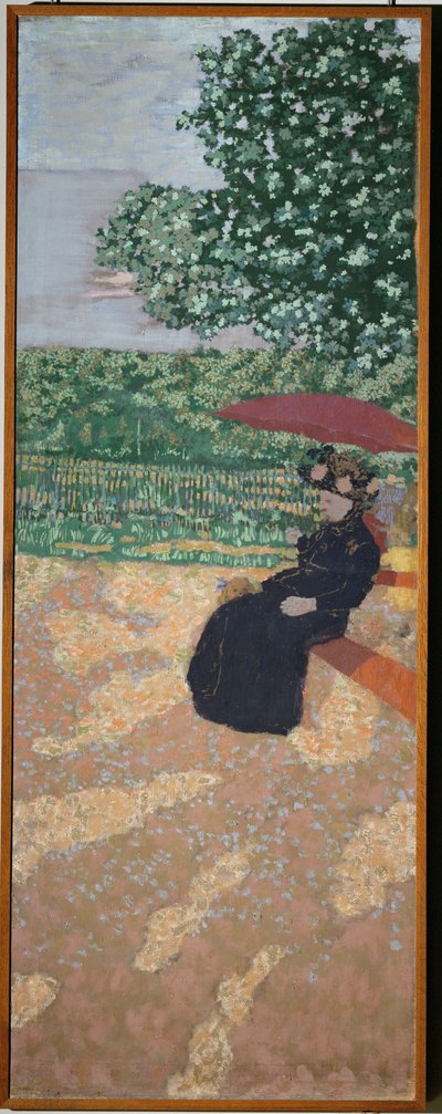 Park i Paris: Dame i svart av Edouard Vuillard