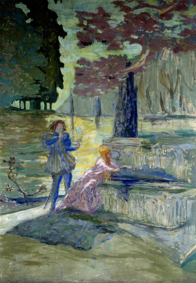 Pelleas et Melisande Illustrasjon til operaen av Claude Debussy (1862-1918) med samme navn. Maleri av Edouard Vuillard (1868-1940) Paris fra det 20. århundre, komedie på Champs Elysees av Edouard Vuillard