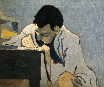 Portrett av Aurelien Lugne-Poe. Maleri av Edouard VUILLARD (1868-1940) av Edouard Vuillard