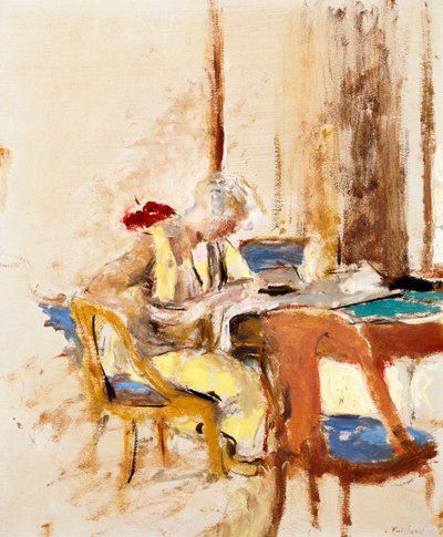 Lesing i den lille salongen av Edouard Vuillard