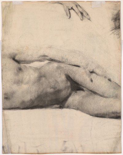 Liggende naken mann (verso) av Edouard Vuillard