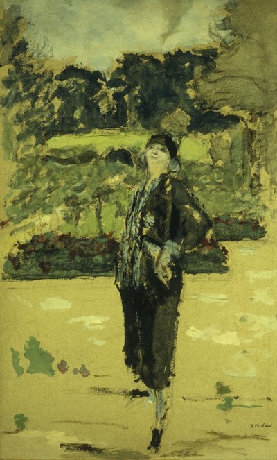 Den svarte kjolen; La Robe Noire, 1920 av Edouard Vuillard