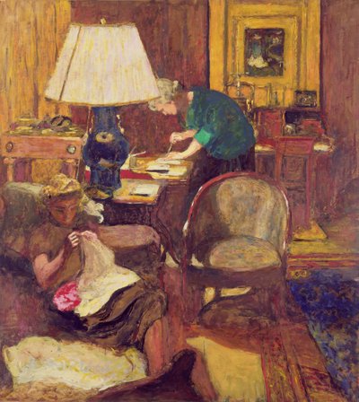 The Book Maker (olje om bord) av Edouard Vuillard