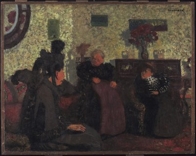 The Widows Visit, 1899 (olje på papir) av Edouard Vuillard