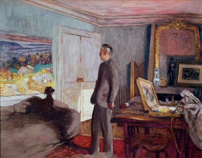 Maleren Pierre Bonnard (1867-1947) hjemme (olje på lerret) av Edouard Vuillard