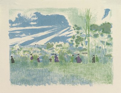 À Travers Champs (Across the Fields), fra serien Landscapes and Interiors av Edouard Vuillard