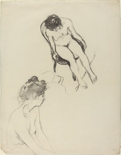 To studier av nakenfigurer av Edouard Vuillard