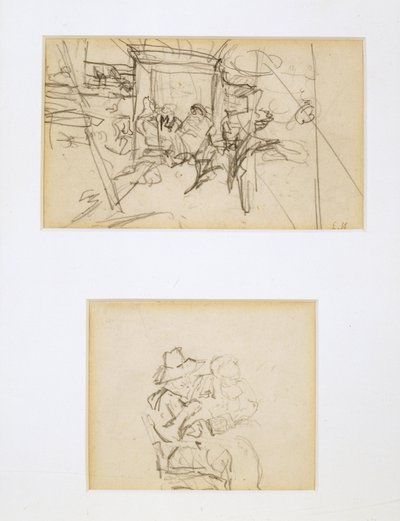 To studier for teltet av Edouard Vuillard