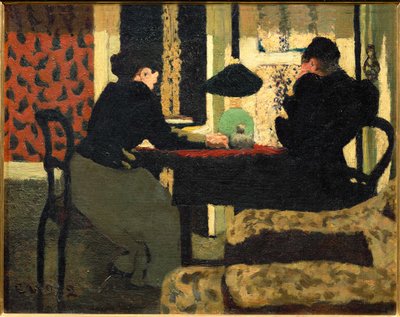 Zwei Frauen unter einer Lampe von Edouard Vuillard