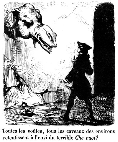 Illustrasjon til romanen "The Devil in Love" av Jacques Cazotte av Edouard de Beaumont