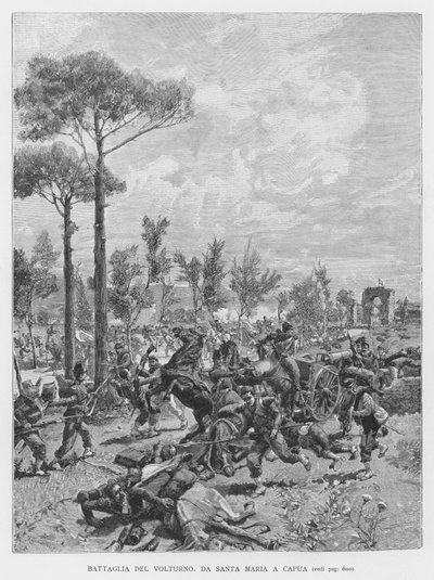 Slaget ved Volturno (gravering) av Edouardo Matania