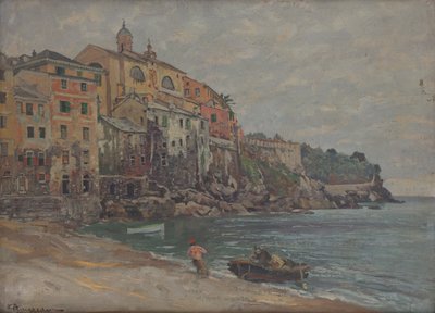 italiensk kystby av Eduard Ameseder