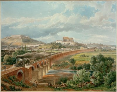 Jernbaneviadukt (viadukten til Brno-grenen til keiser Ferdinands nordlige jernbane). av Eduard Gurk